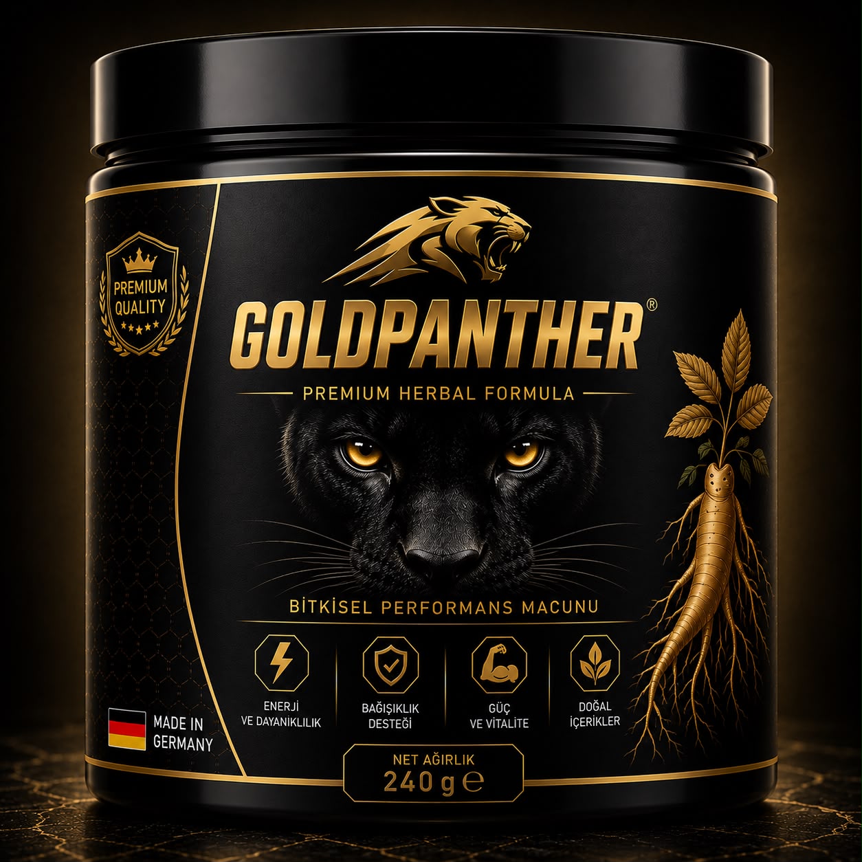Gold Panther Bitkisel Performans Macunu 240 g